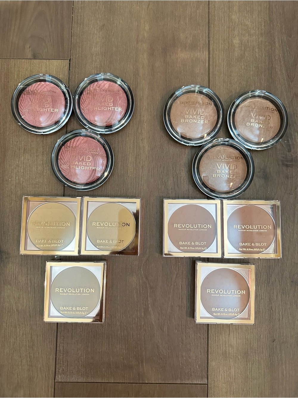 Revolution Bake & Blot Pressed Face Powder bundle
